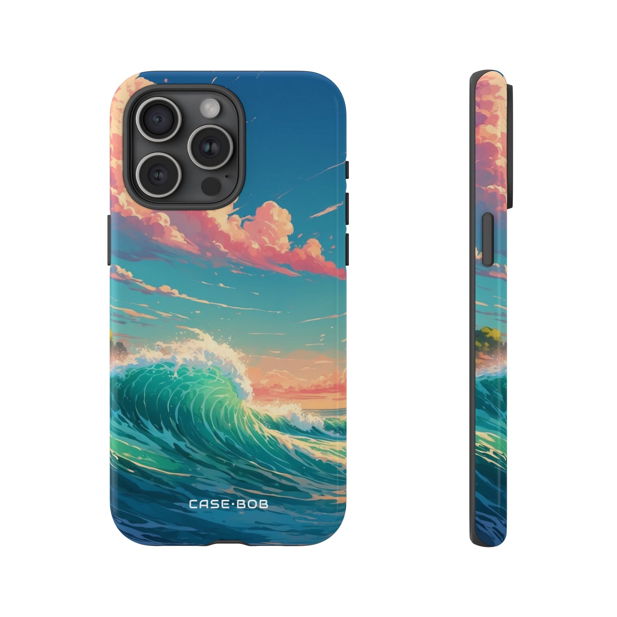 Turquoise Curl iPhone 15 Pro Max Case - Tough