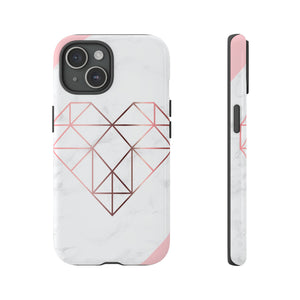 Heart Rose Gold - Protective Phone Case