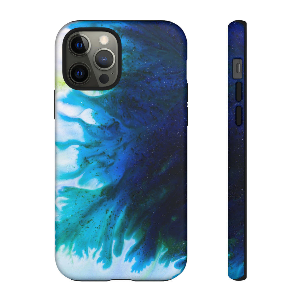 Blue Liquid Ink Art - Protective Phone Case