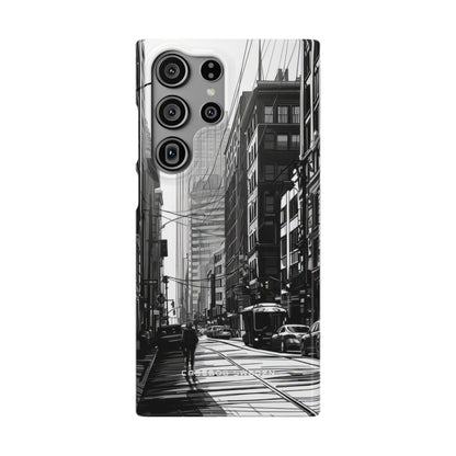 Urban Cityscape Line Perspective Samsung S23 - Slim Phone Case