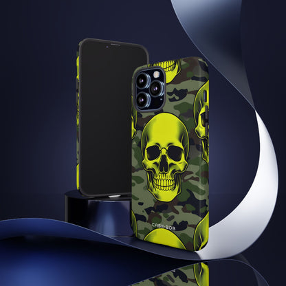 Neon Skull Camo iPhone 13 Pro Max Case - Tough