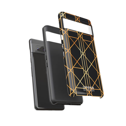 Golden Geometric Elegance Google Pixel 7 - Tough