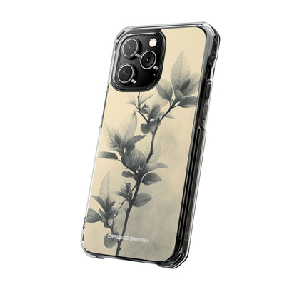 Beige Branch Art - Clear Impact iPhone 14 Phone Case