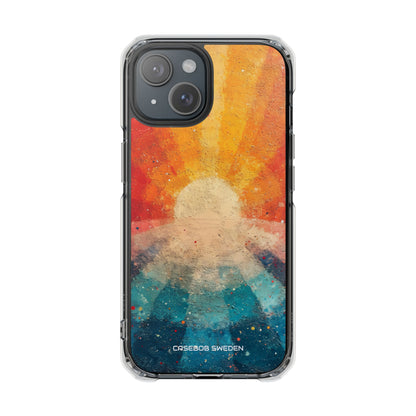 Sunburst Energy - Clear Impact iPhone 15 Phone Case