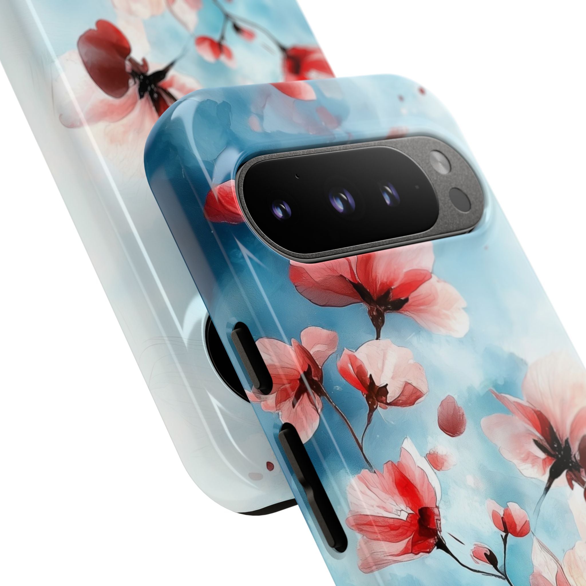 Pink Blossom Drift Google Pixel 9 Pro Case - Tough