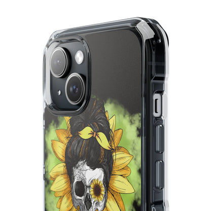 Sunflower Skull Fusion iPhone Case - Impact