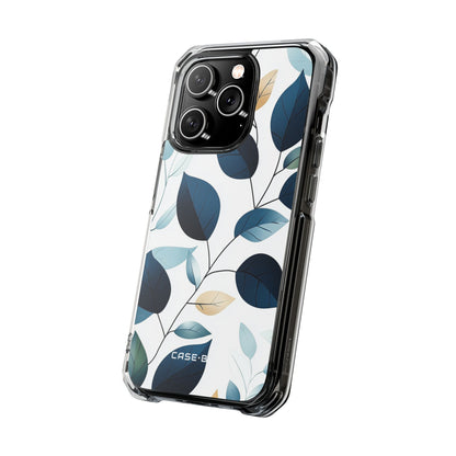Navy Leaf Veins iPhone 14 Pro Case - Impact