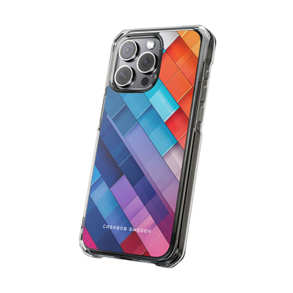 Vibrant GeoFlow iPhone 15 - Clear Impact Phone Case