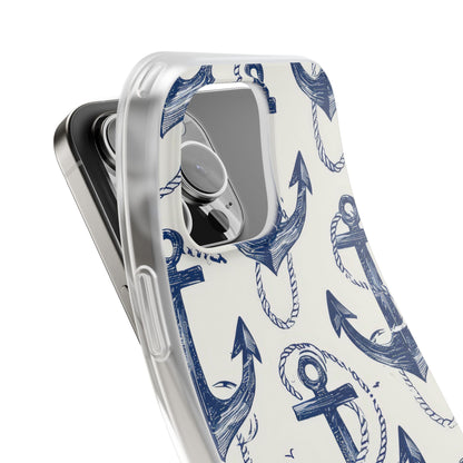 Navy Anchor Loop iPhone 16 Pro Max Case - Soft