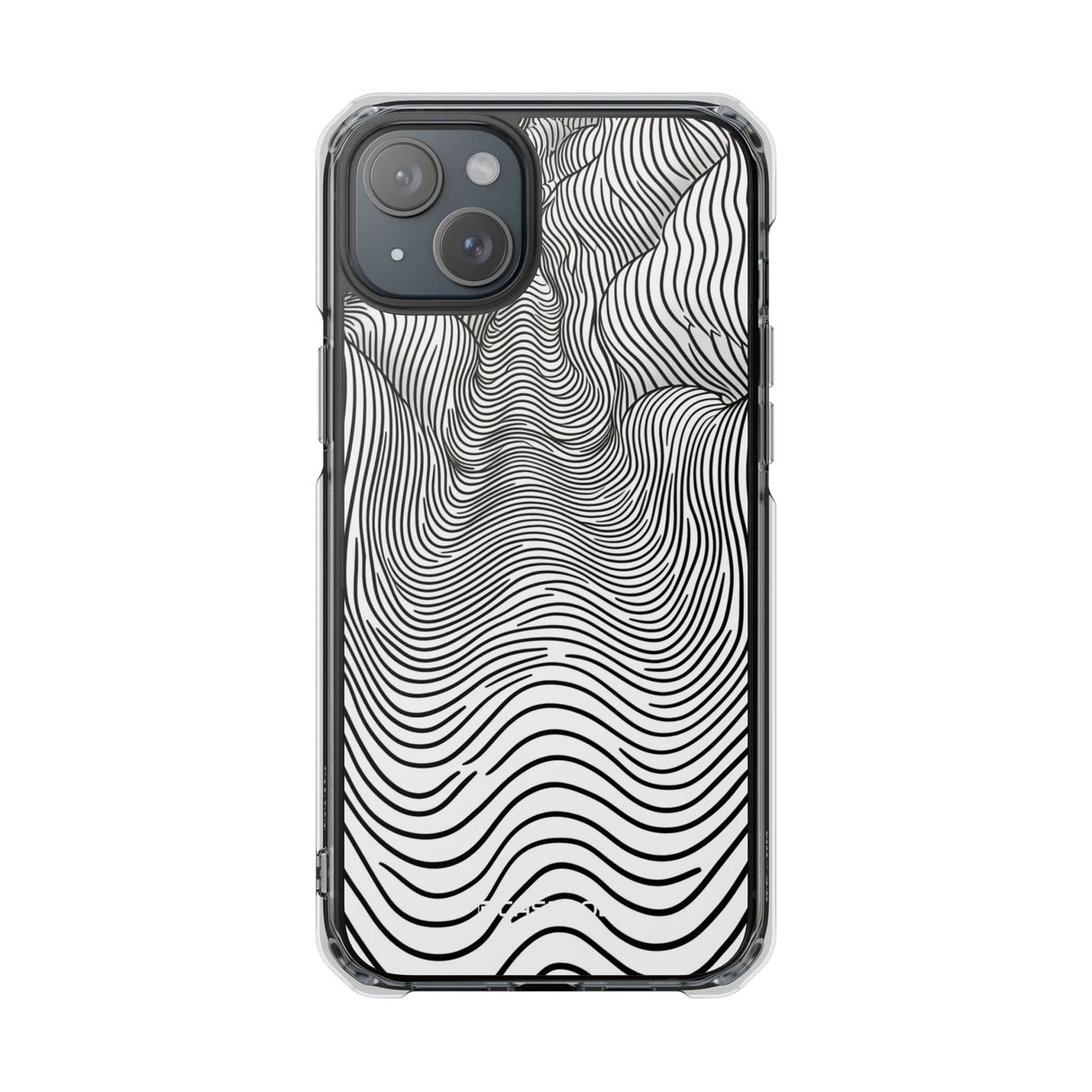 Fluid Waves - Phone Case for iPhone (Clear Impact - Magnetic)