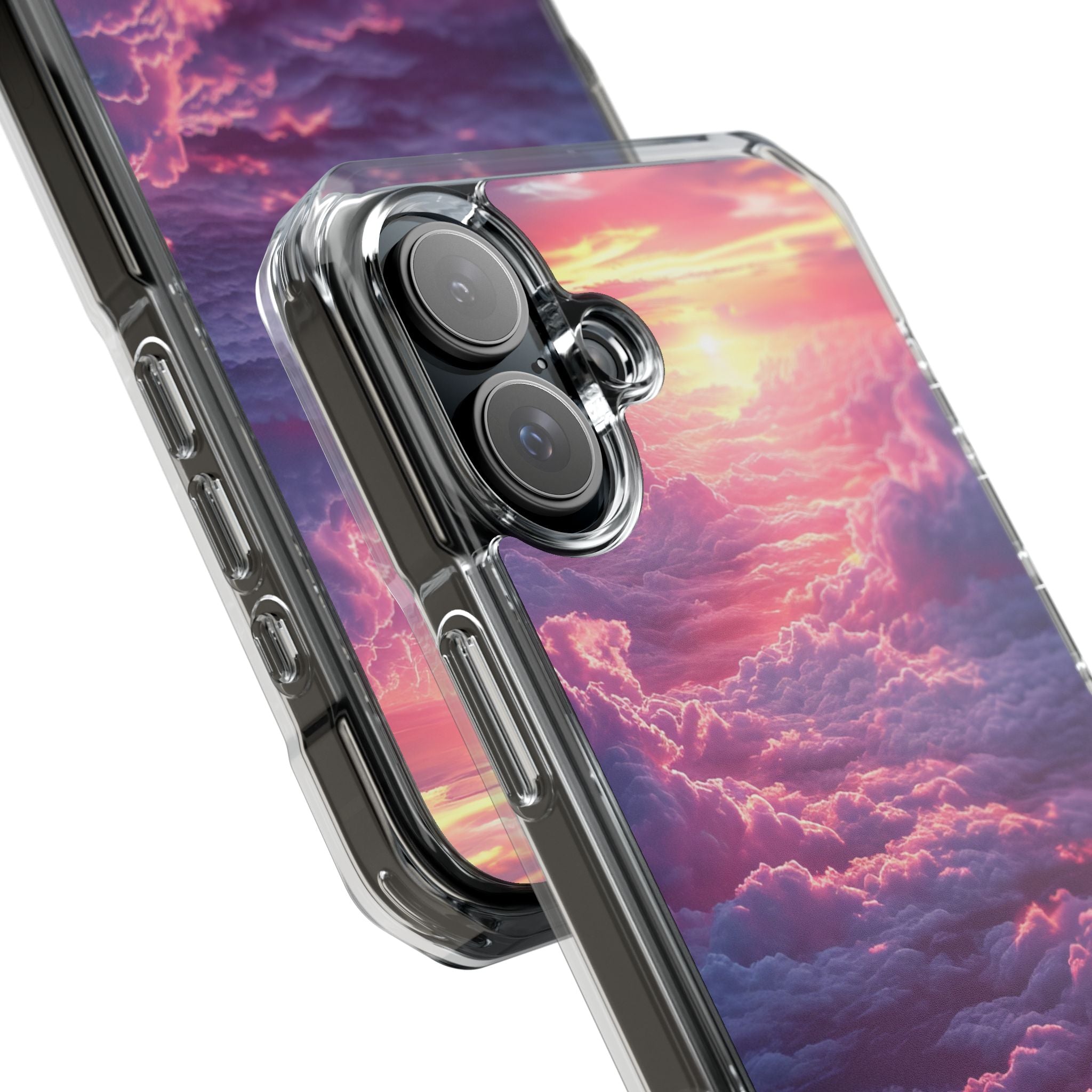 Pink Purple Clouds - Clear Impact iPhone 16 Phone Case