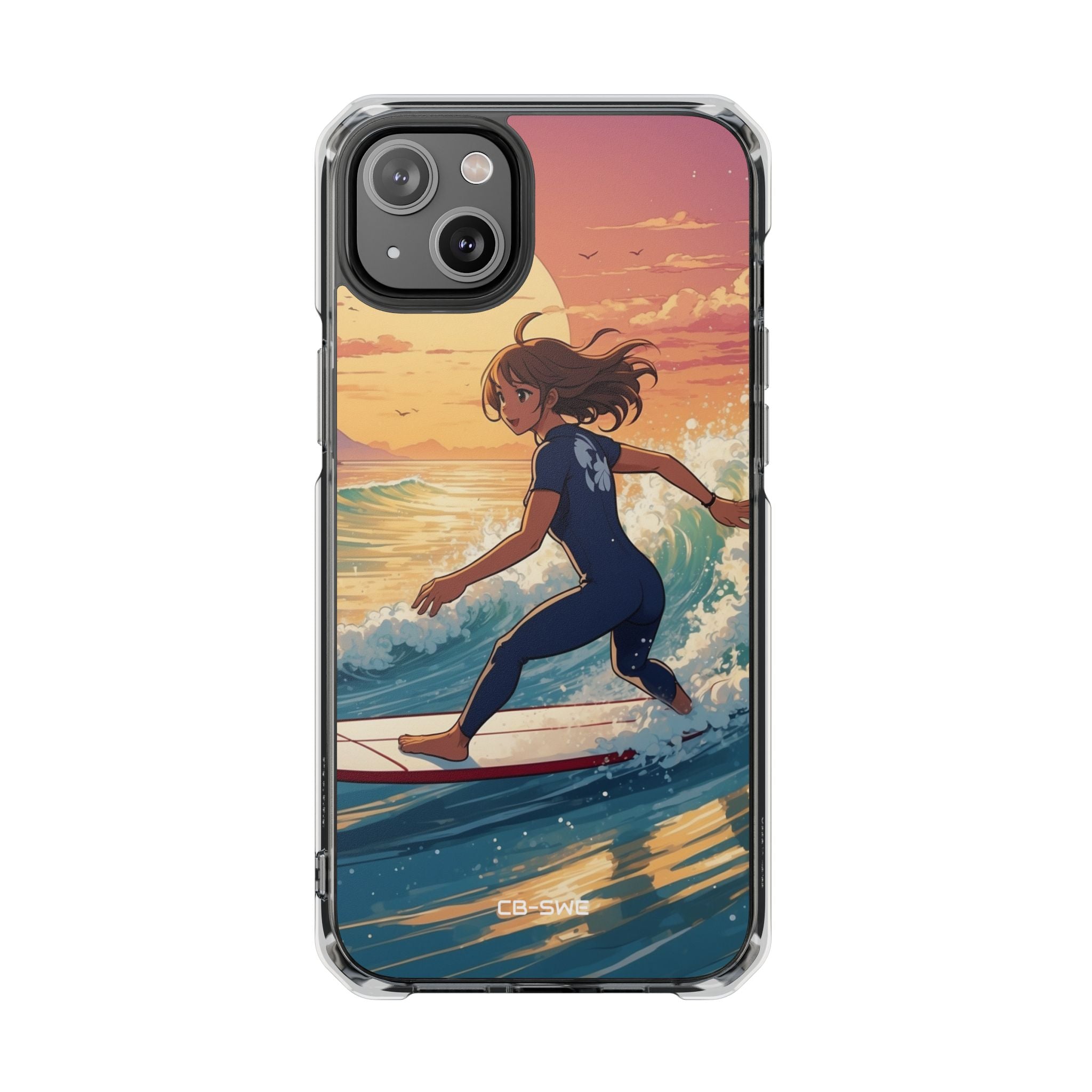 Surfing Into Sunset iPhone Case - Impact