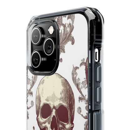 Gothic Skulls and Ornate Foliage iPhone 14 - Clear Impact Phone Case