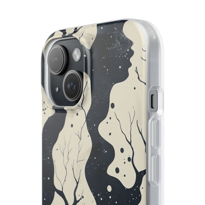 Organic Fluid Silhouettes with Cosmic Depth iPhone 15 - Flexi Phone Case