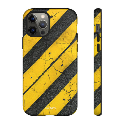 Cracked Hazard Lines - iPhone Case
