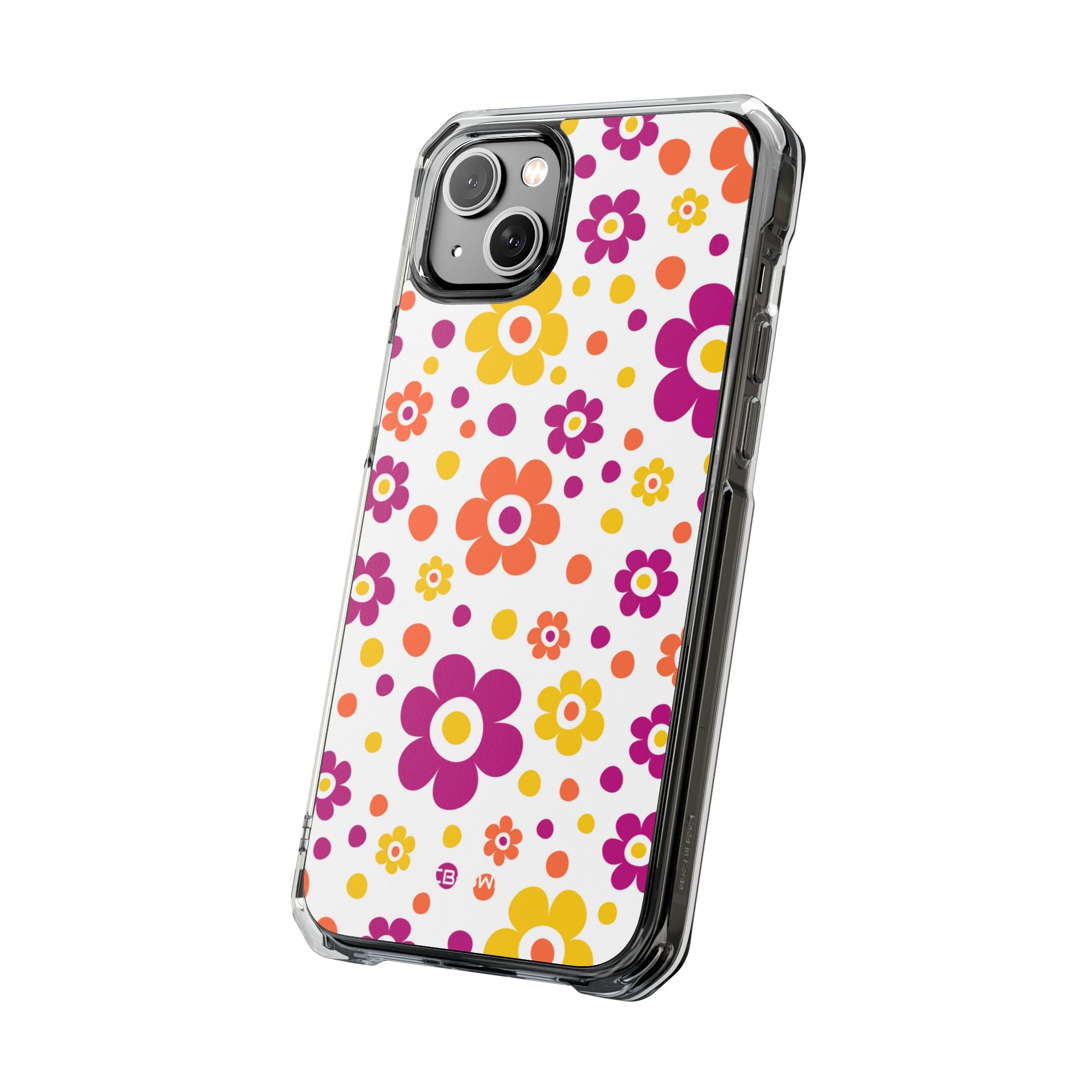 Retro Floral Playfulness iPhone Case - Impact
