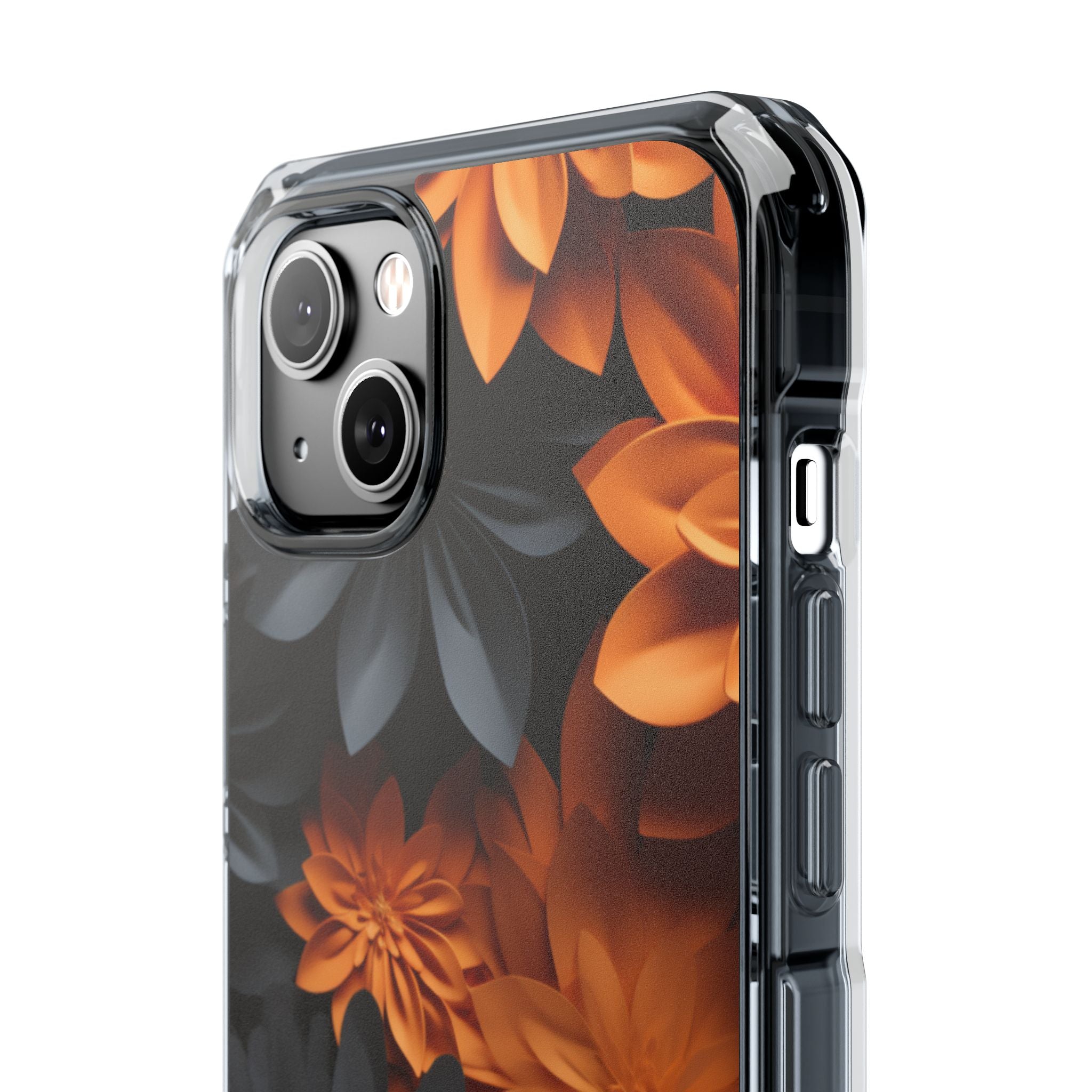 Graphical Orange Florals iPhone Case - Impact