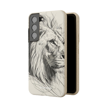 Majestic Linework Lion | Biodegradable Phone Case