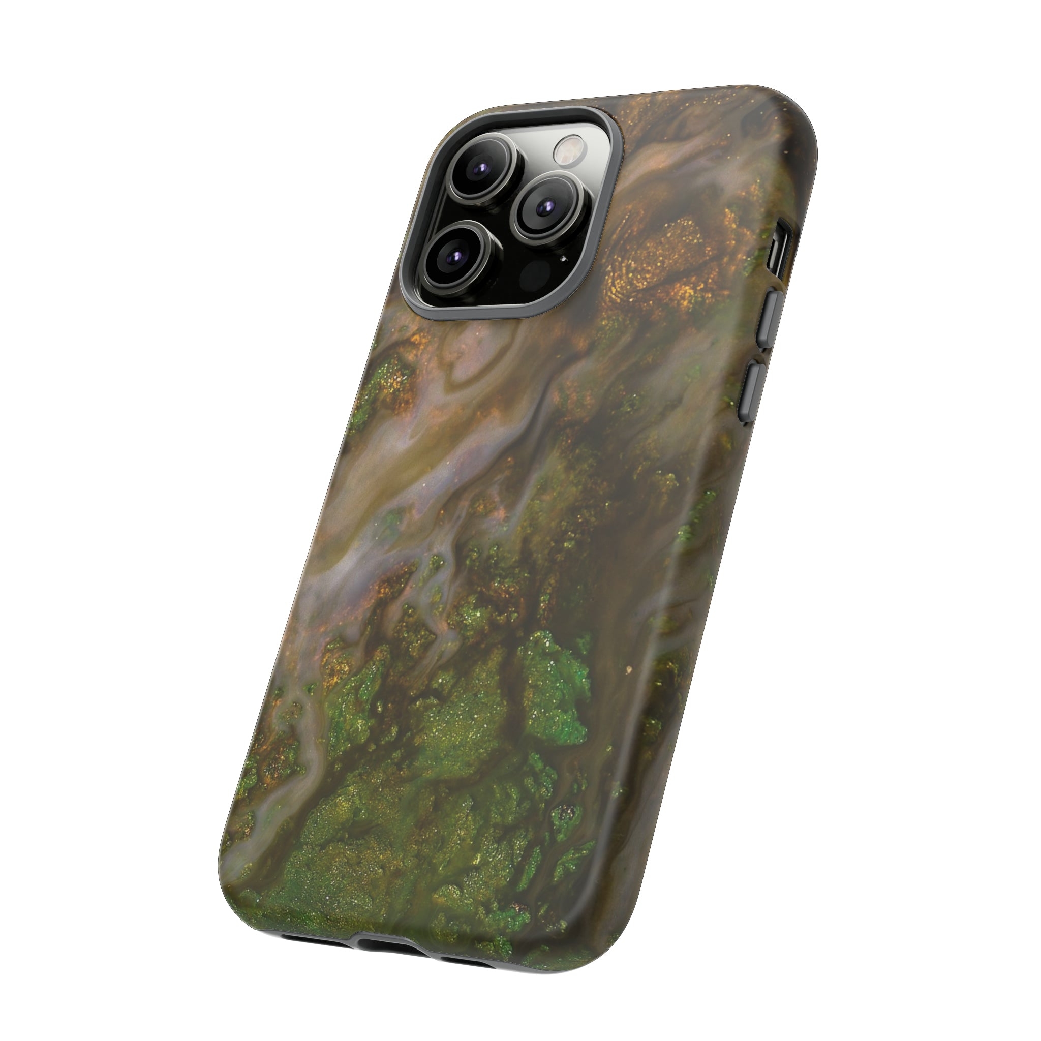 Smaragd Green Ink Art - Protective Phone Case