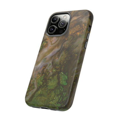 Smaragd Green Ink Art - Protective Phone Case