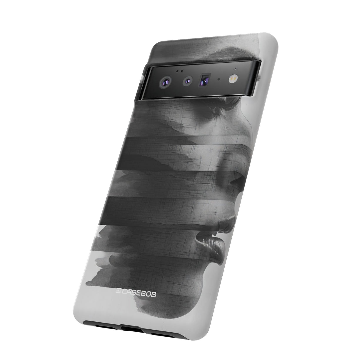 Abstract Glitch Portrait | Protective Phone Case for Google Pixel