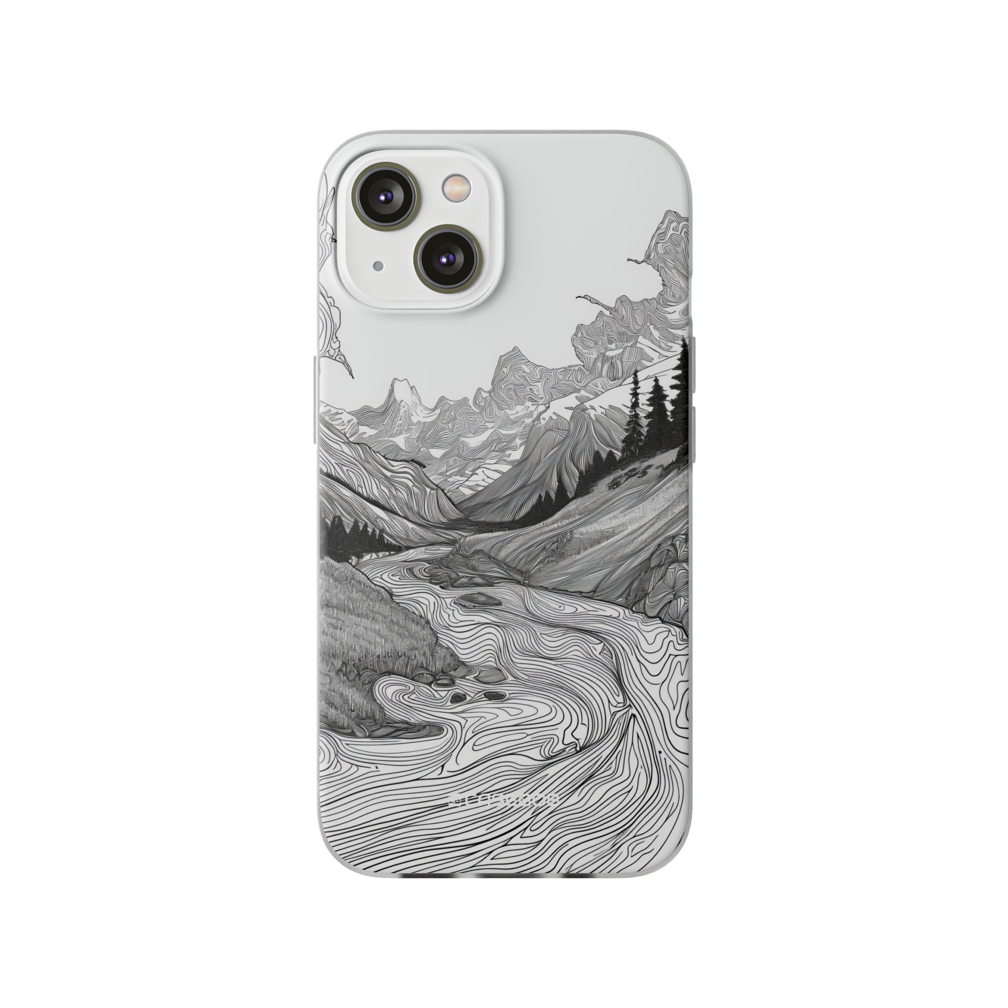 Monochrome Serenity | Flexible Phone Case for iPhone