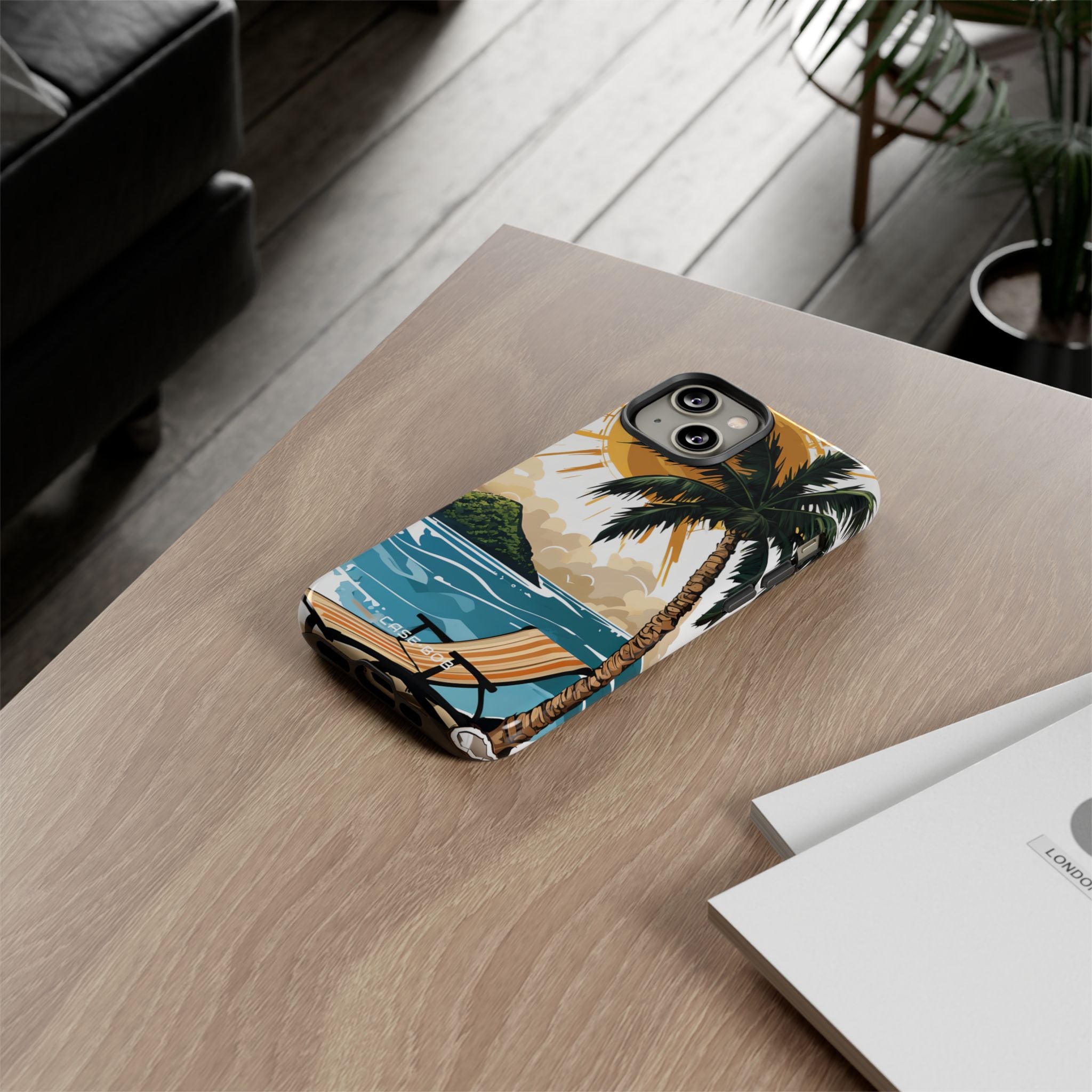 Sunny Palm Breeze iPhone 14 Case - Tough