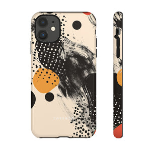 Black Dot Elegance - Protective Phone Case