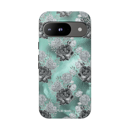 Teal Floral Elegance - Google Pixel Case
