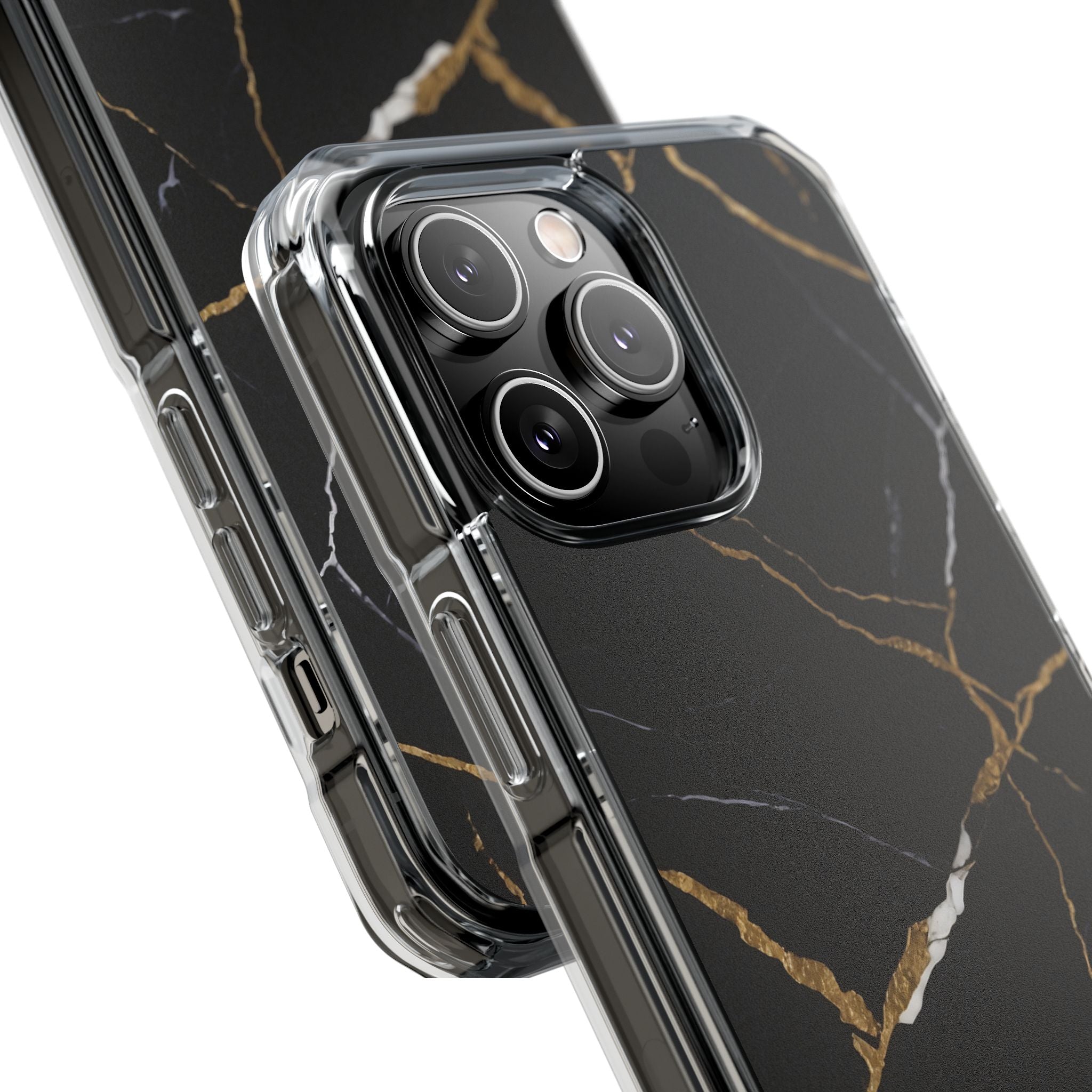 Golden Veins Emerge iPhone Case - Impact