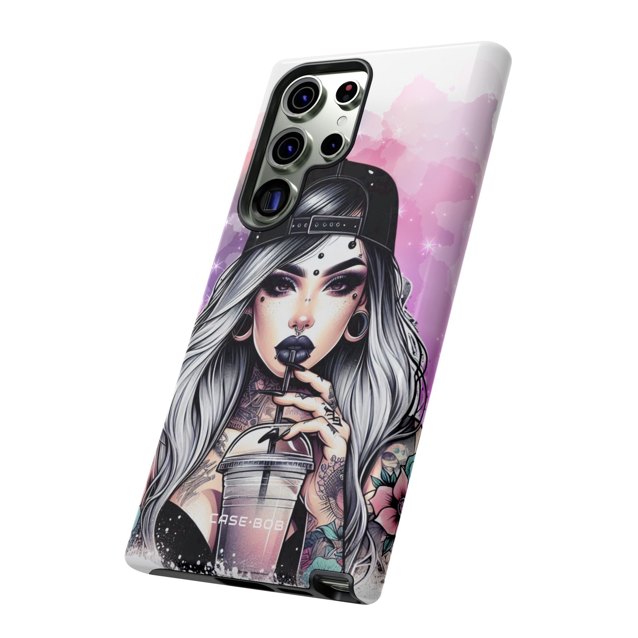 Silver Sip Nebula Samsung S23 Ultra Case - Tough