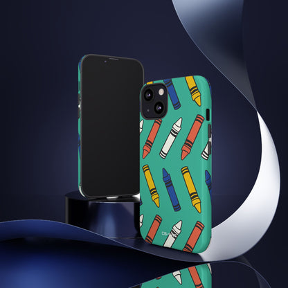 Crayons Dance Playfully - iPhone Case