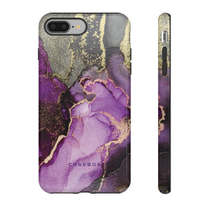 Purple Marble & Gold Phone - Protective Phone Case