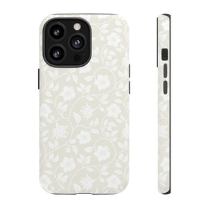 Light Color Floral iPhone case (Protective) - Protective Phone Case