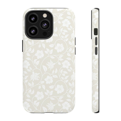 Light Color Floral iPhone case - Protective Phone Case