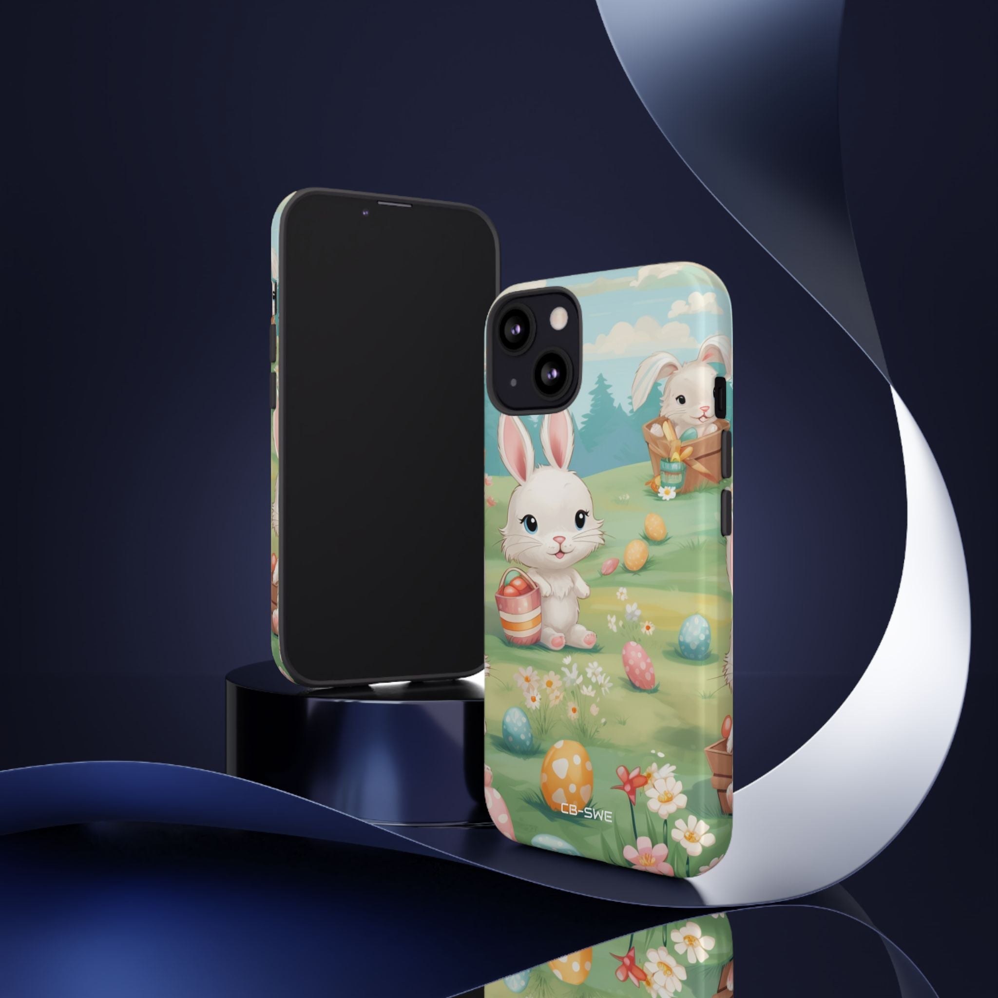 Bunnies Hunt Eggs - iPhone Case