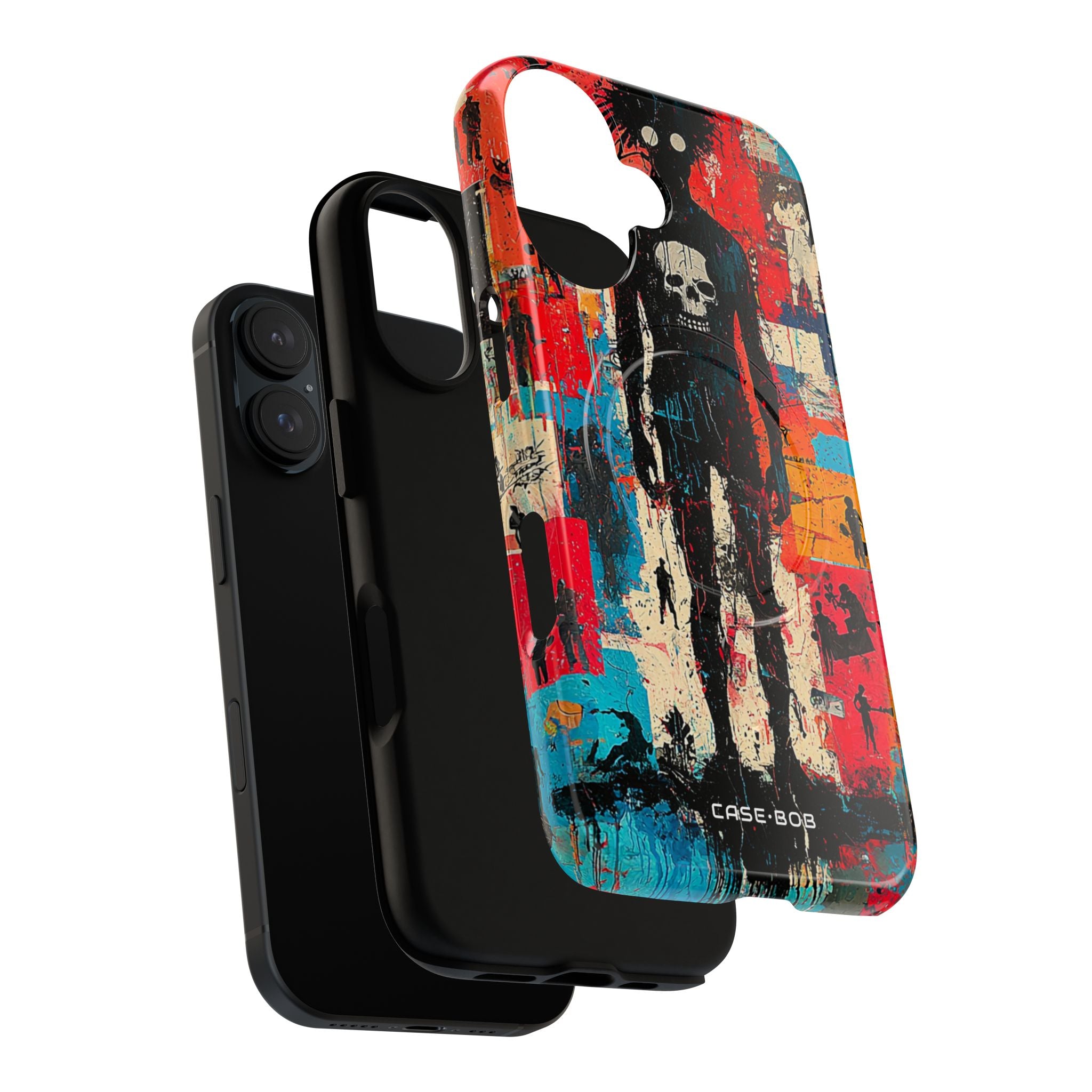 Spiky Skull Silhouette iPhone 16 Case - Tough+