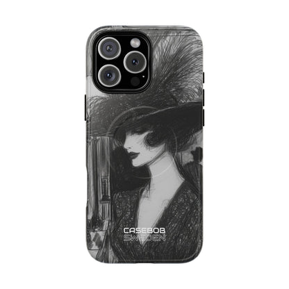 Vintage Feather Elegance iPhone 16 - Tough+