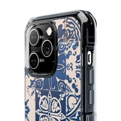 Ornate Blue Tiles iPhone 14 - Impact Clear+