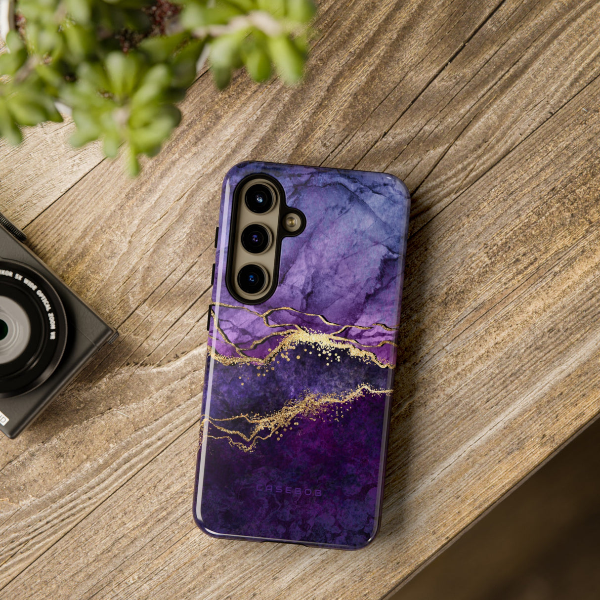 Purple Blue Marble - Protective Phone Case