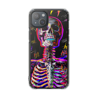 Neon Skeleton Laugh iPhone 15 Plus Case - Impact