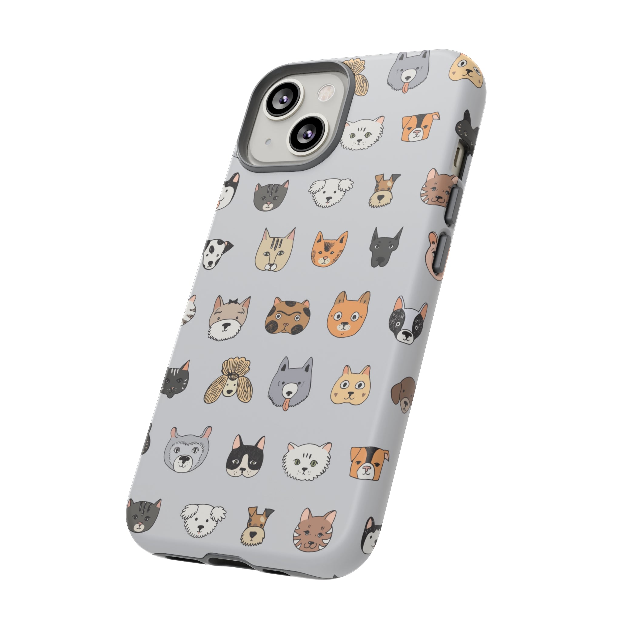 Cats n Dogs Pattern iPhone Case (Protective) Phone Case