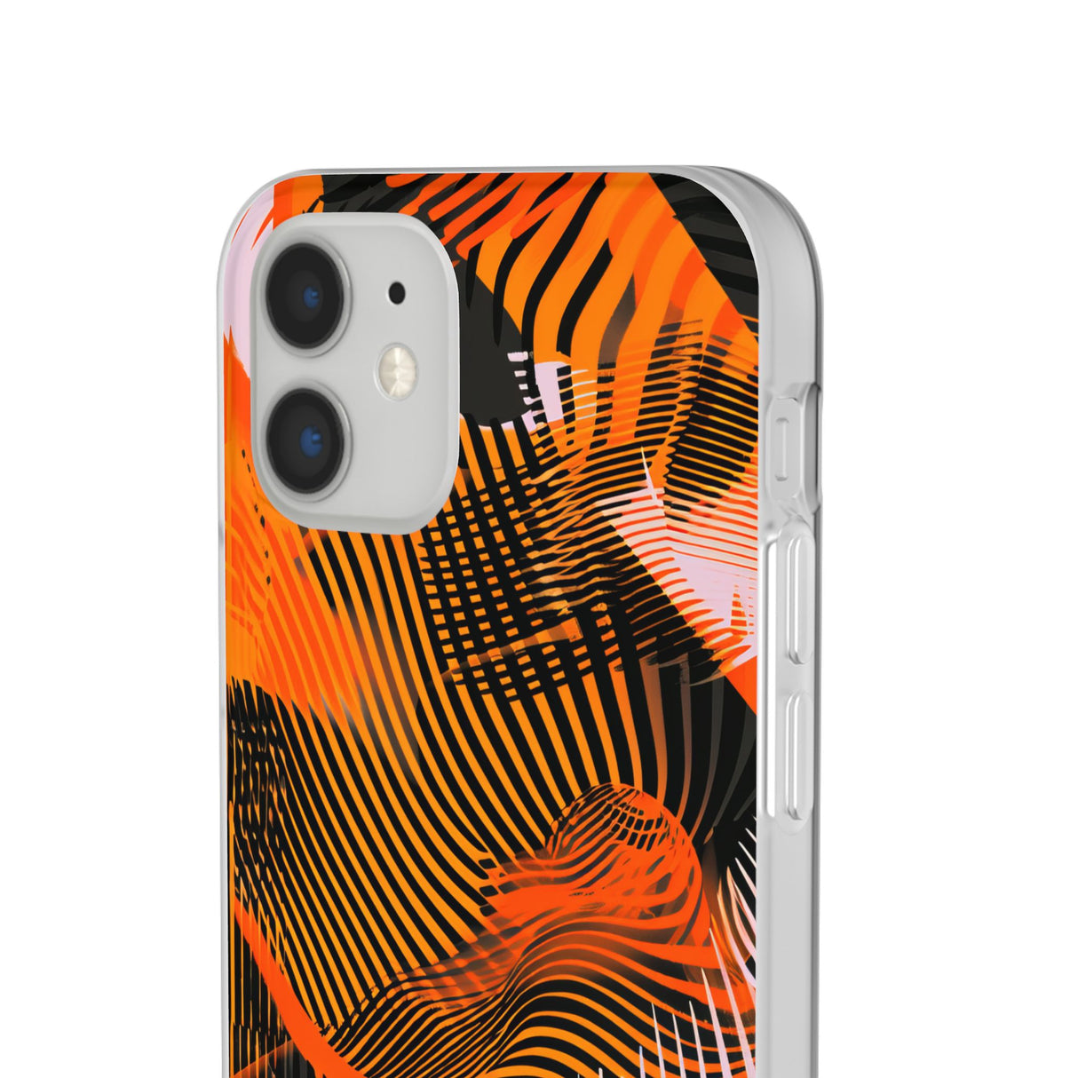 Pantone Tangerine Design | Handyhülle für iPhone (Flexible Hülle) 