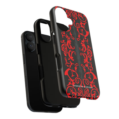 Gothic Crimson Symmetry iPhone 16 | Tough+ Phone Case