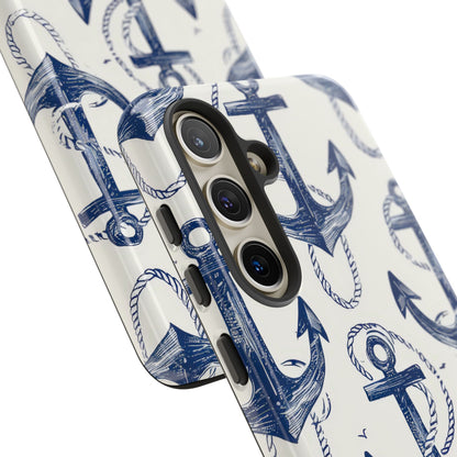 Navy Anchor Loop Samsung S24 Case - Tough