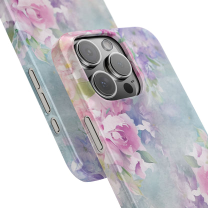 Dreamy Floral Watercolor - Slim iPhone 16 Phone Case