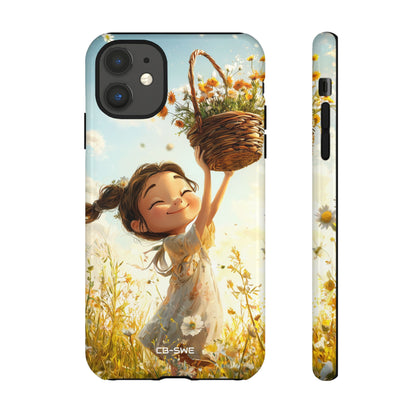 Joyful Girl Leaps - iPhone Case