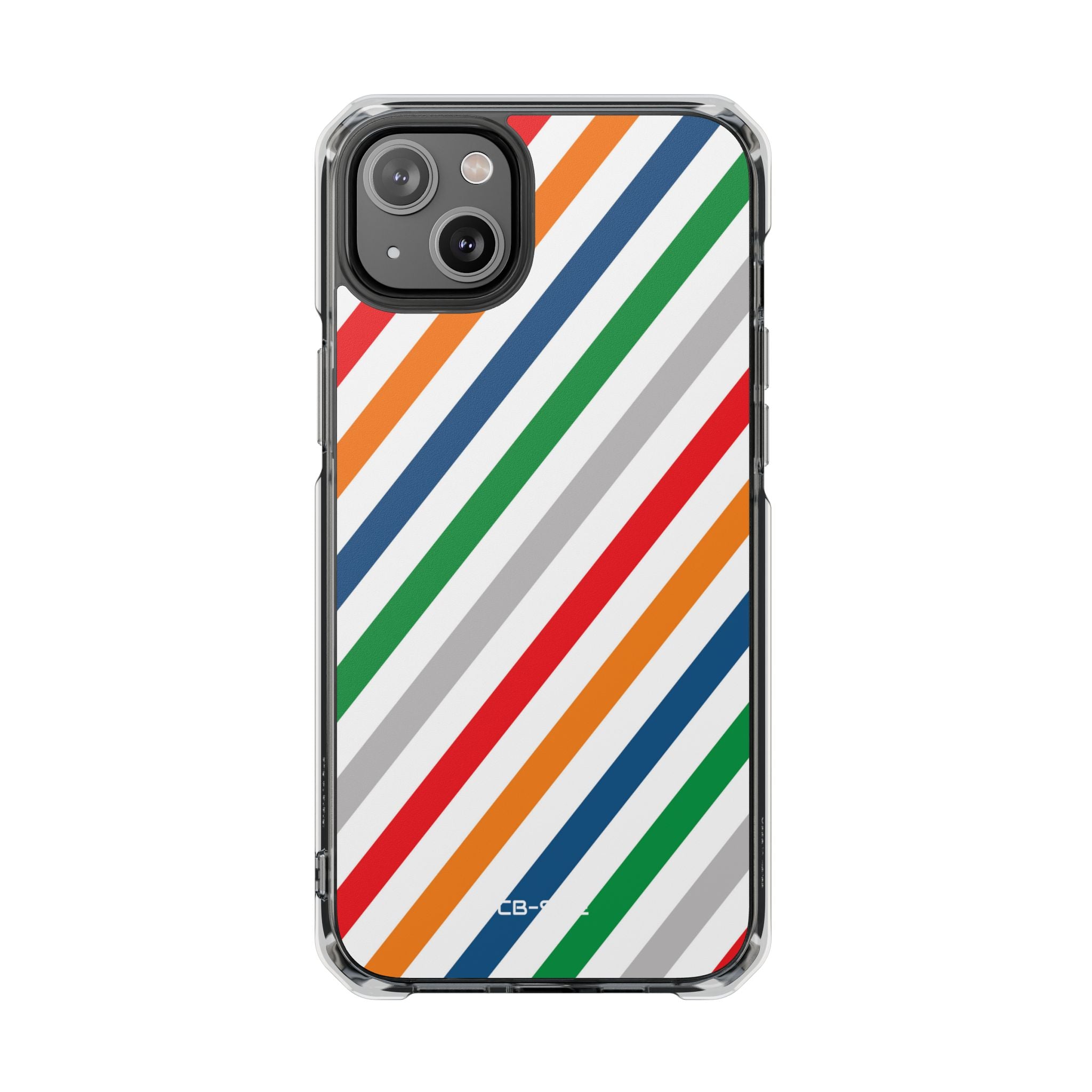 Vibrant Geometric Stripes iPhone Case - Impact