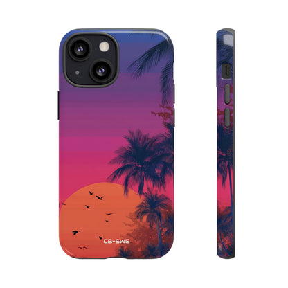 Tropical Sunset Silhouettes - iPhone Case