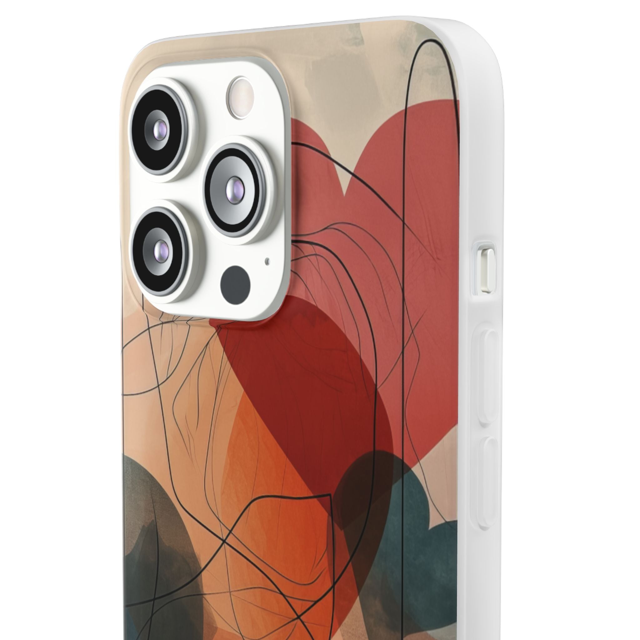 Abstract Heart Harmony - Flexi iPhone 16 Phone Case